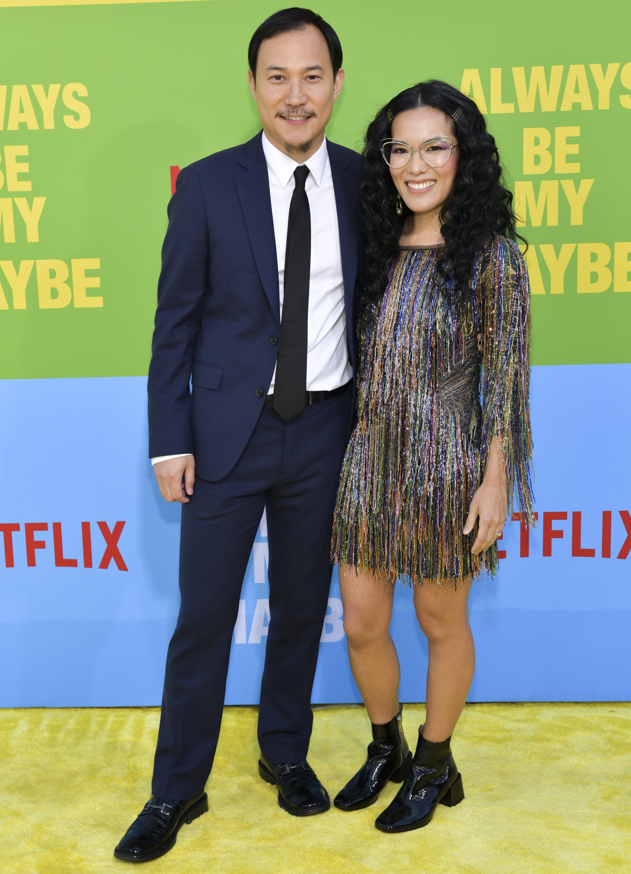 WESTWOOD, CALIFORNIA - MAY 22: Ali Wong (R) and Justin Hakuta attend the premiere of Netflix's 