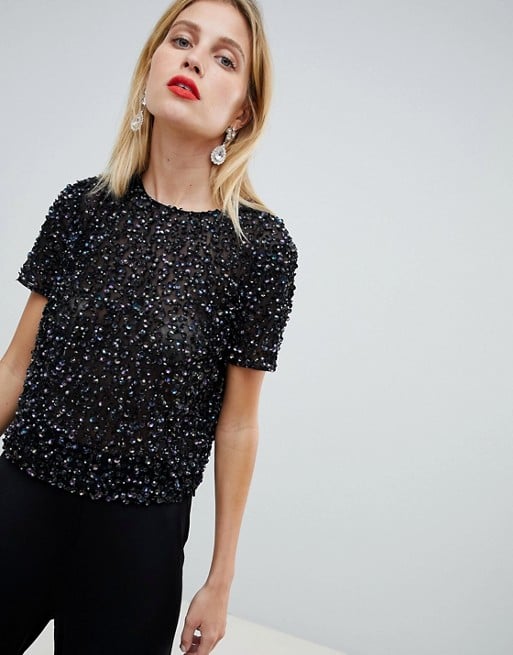 ASOS t-shirt with sequin embellishment