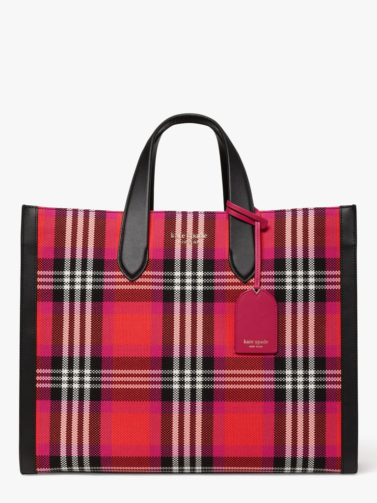 The Star of the Show: Manhattan Foliage Plaid Large Tote