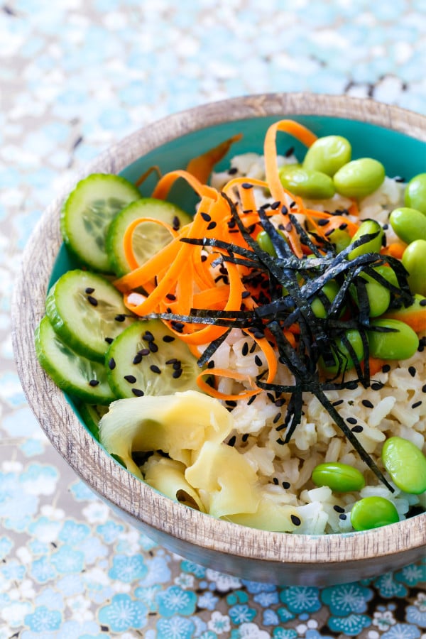 Spicy Veggie Sushi Bowls