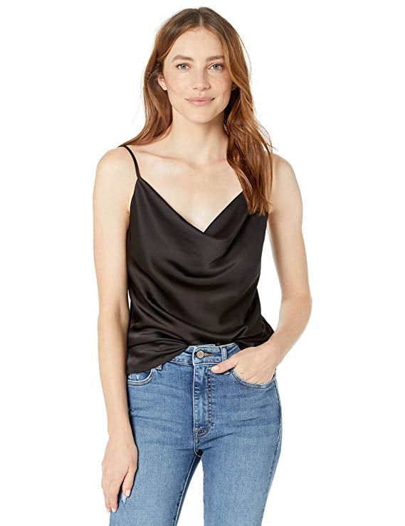 The Drop Christy Cowl Neck Cami Silky Stretch Top