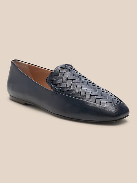 Banana Republic Woven Leather Soft Loafer