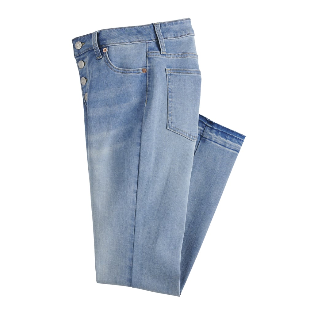 POPSUGAR High-Rise Release-Hem Jeans