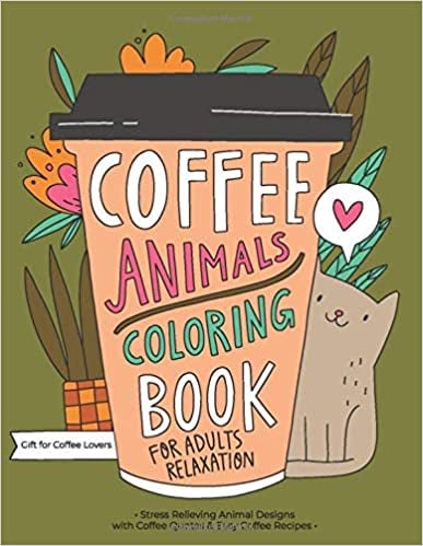 Coffee Animals Coloring Book