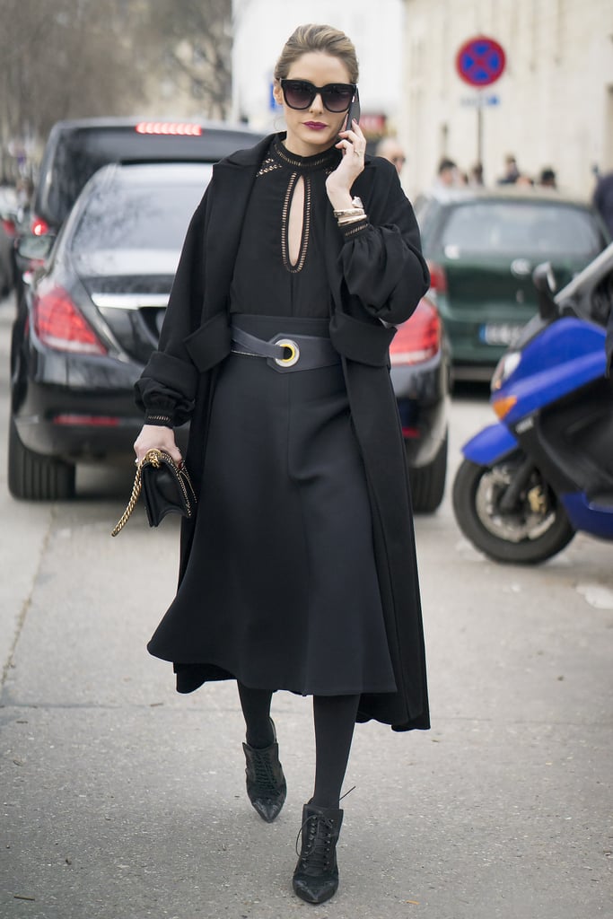 Wrapping one around your simple midi skirt makes an all-black outfit appear crafty.