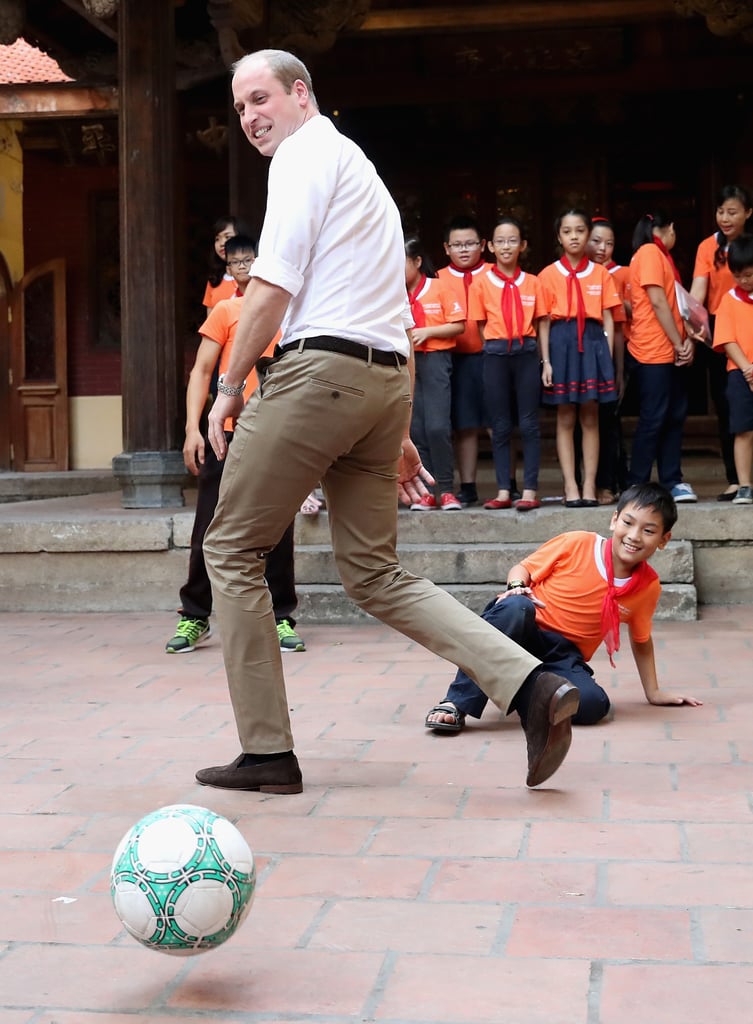 Prince William Playing Soccer With Kids in Vietnam 2016