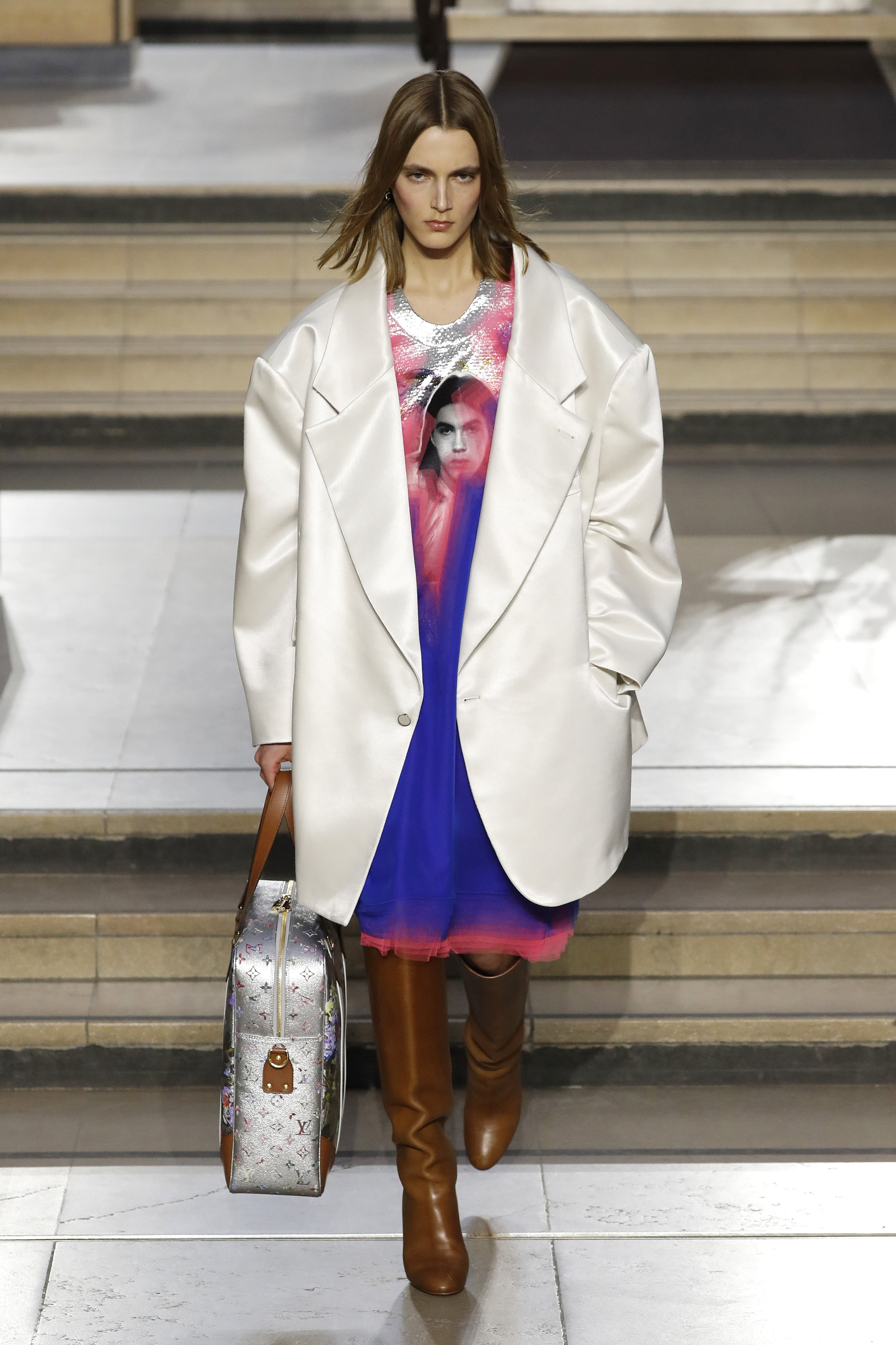Sophie Turner wore Music Sheet Print set @ Louis Vuitton's Fall 2023 Paris  Fashion Week