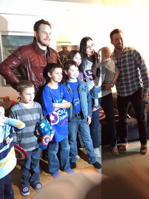 Chris Pratt and Chris Evans at a Nonprofit