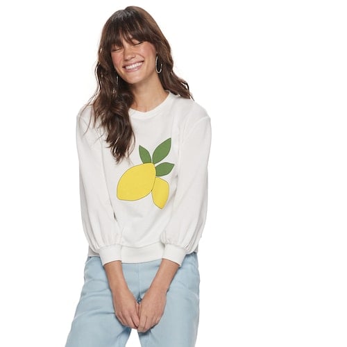 POPSUGAR Lemon Graphic Sweatshirt