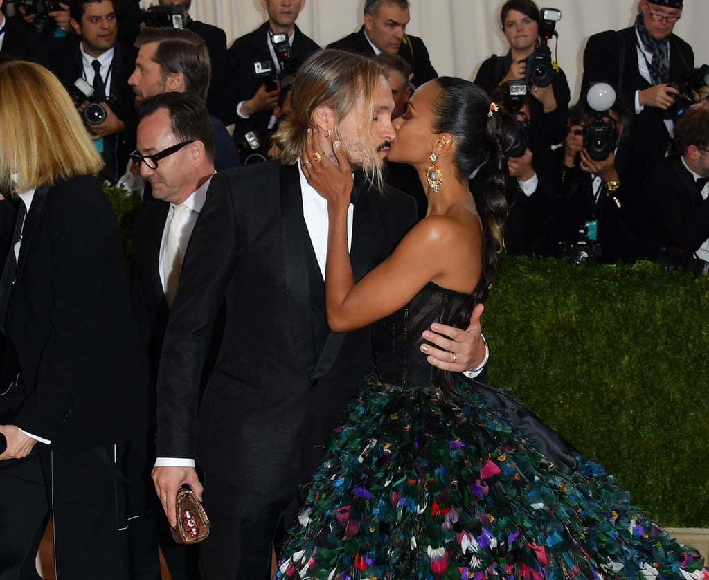 Zoe Saldana and Marco Perego at Met Gala 2016