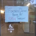 1 Mom Made a "Fortnite Detox" Sign For Back-to-School Season, and It's Flippin' Gold