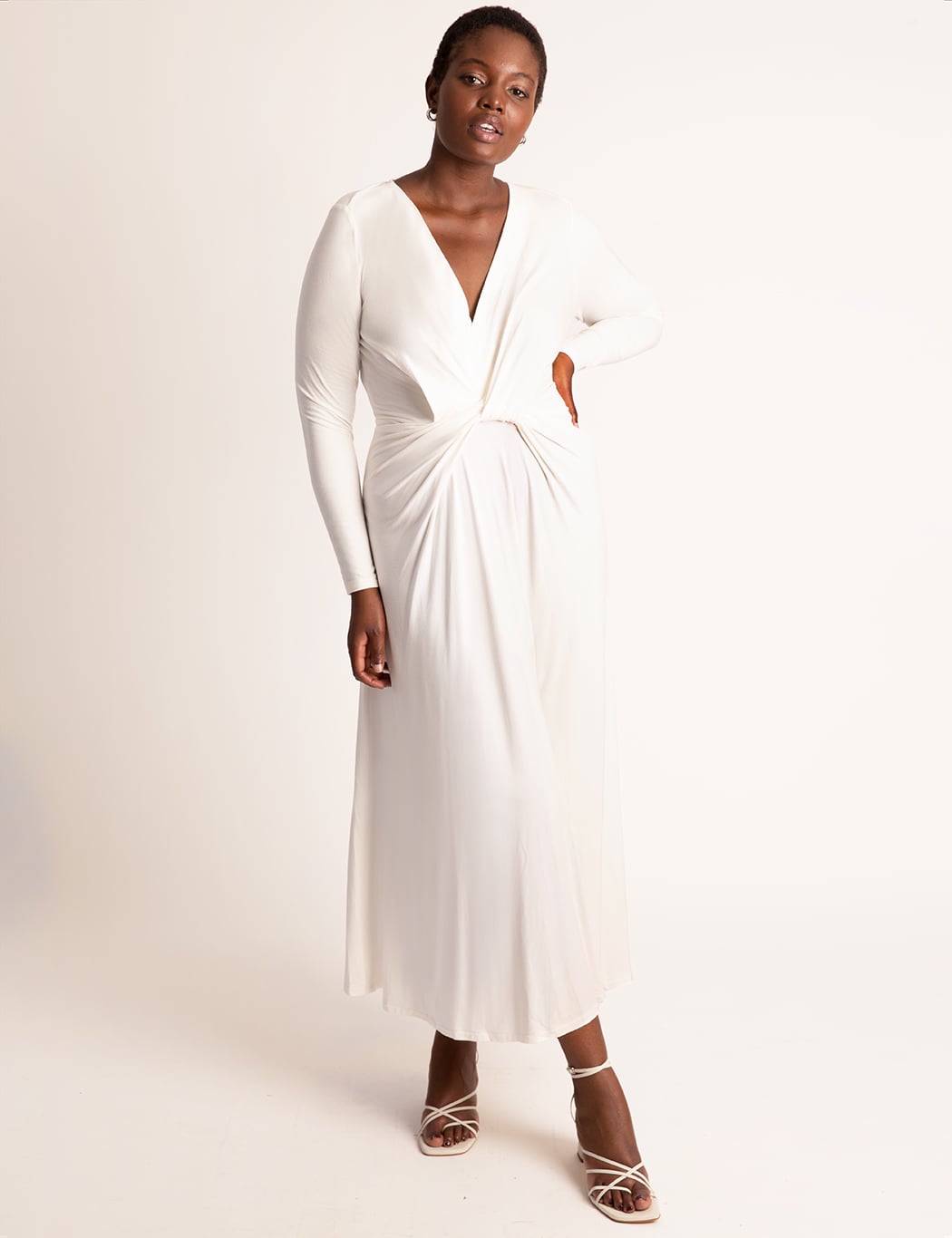 open lace back dress Gal Gadot White Dress Long Sleeve Prom Dress Wonder Woman 1984 – Hoprom