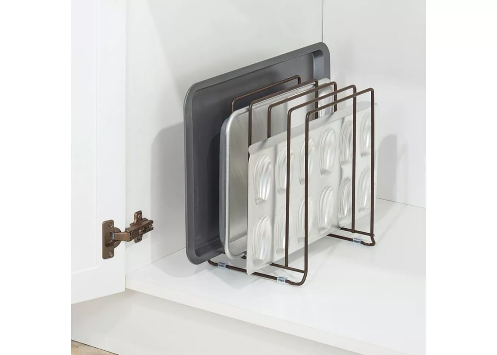 mDesign Metal Wire Pot/Pan Organizer Rack