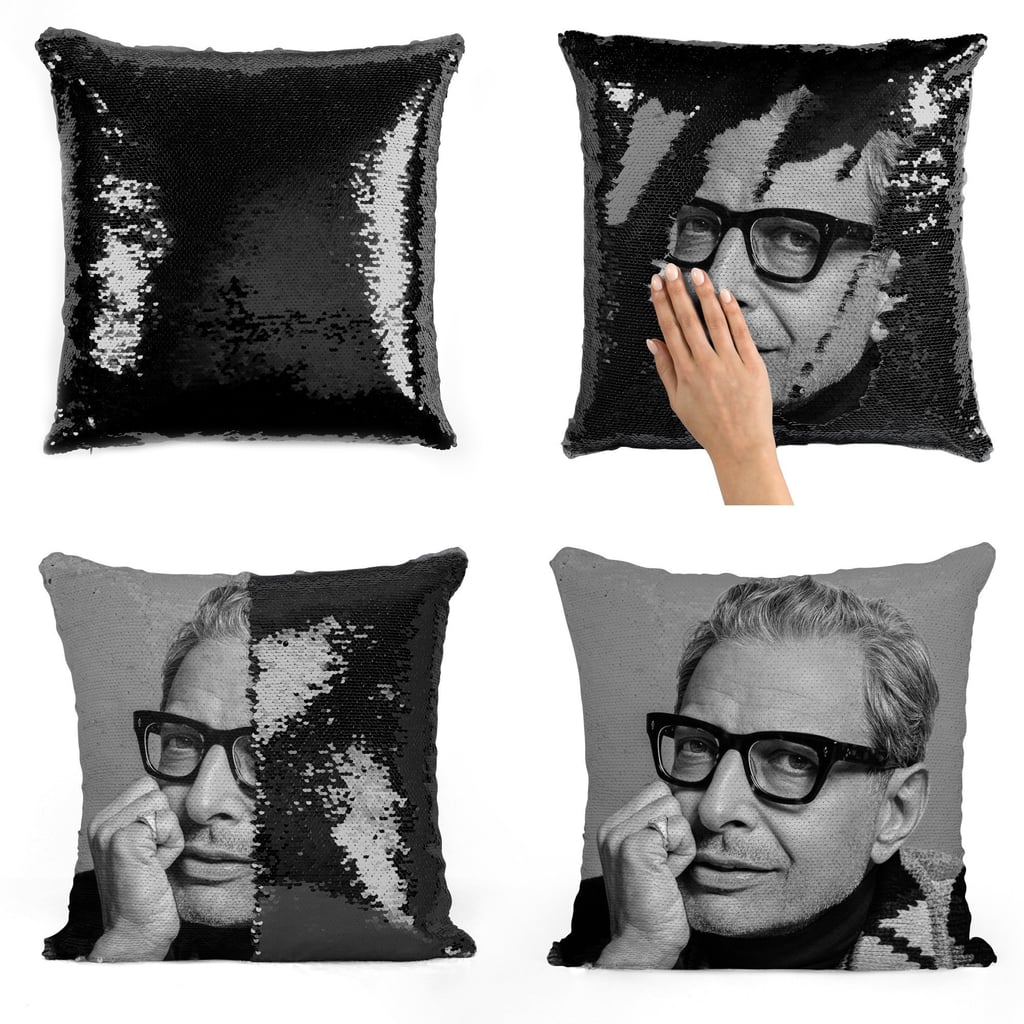 Jeff Goldblum Black Sequin Pillow