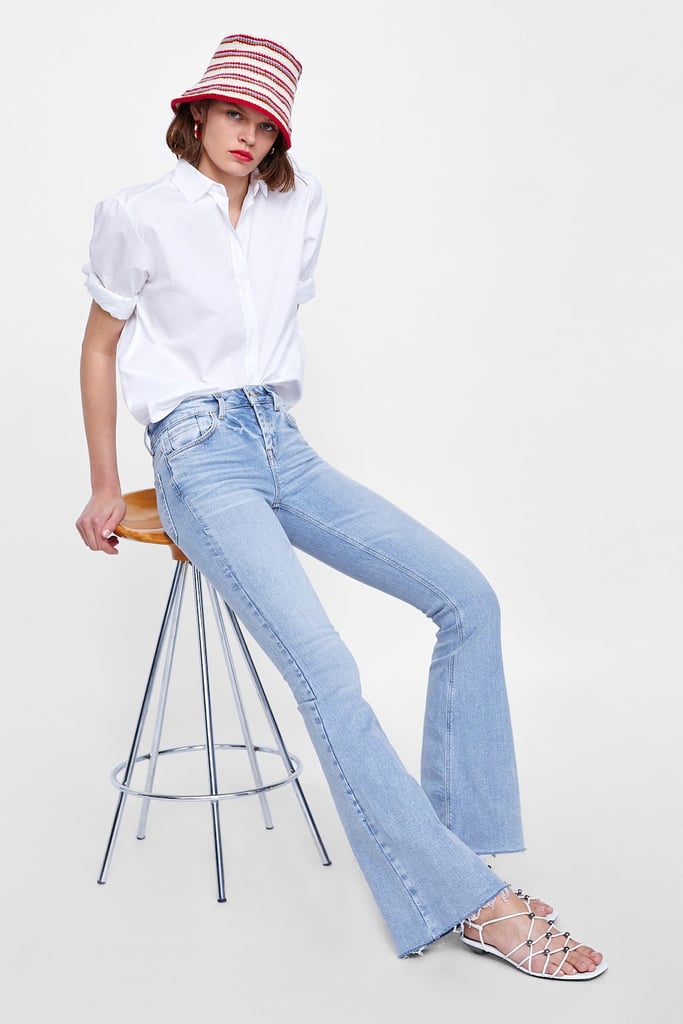Zara Super Flare Bleached Jeans