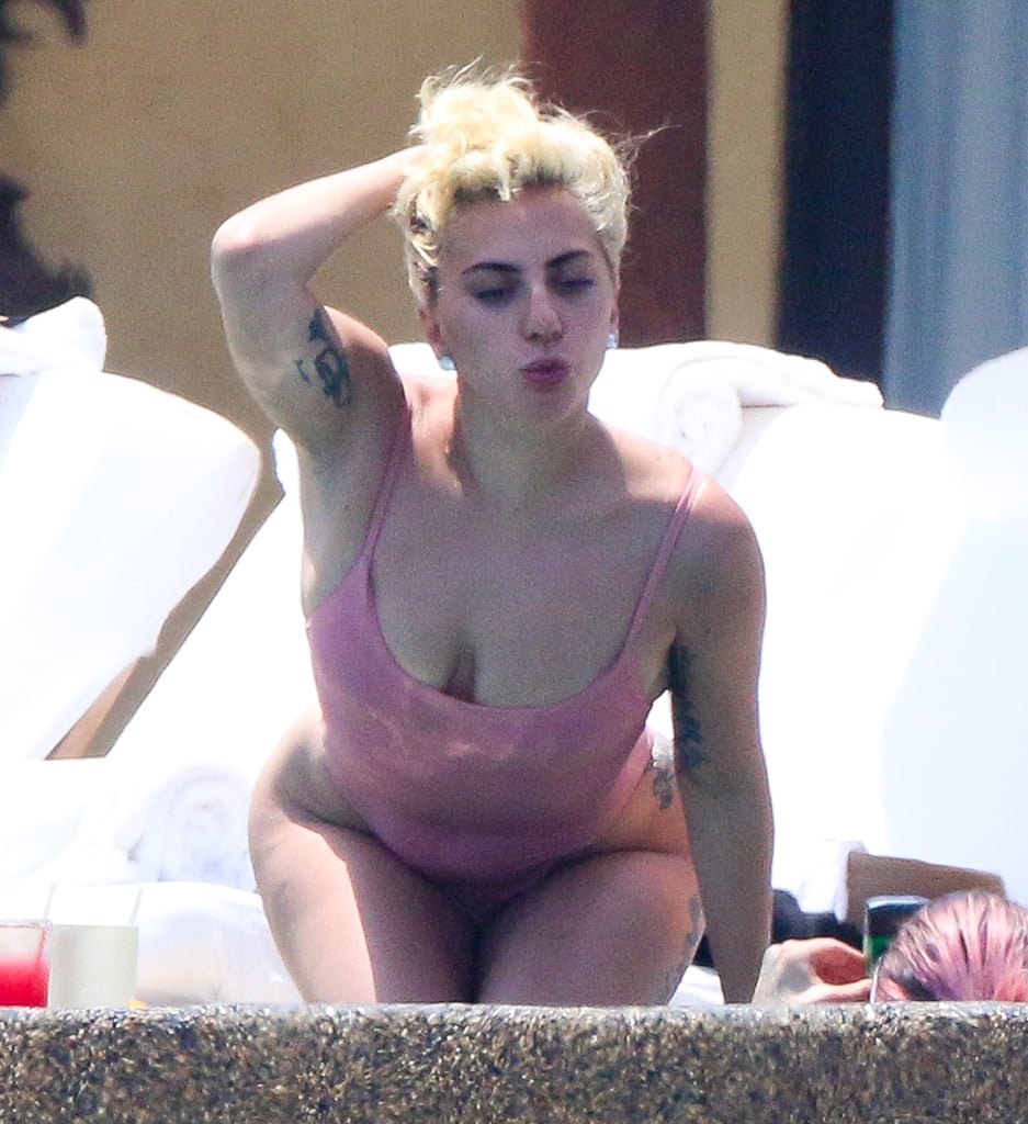 Lady Gaga Wearing Swimsuit in Mexico After Breakup July 2016