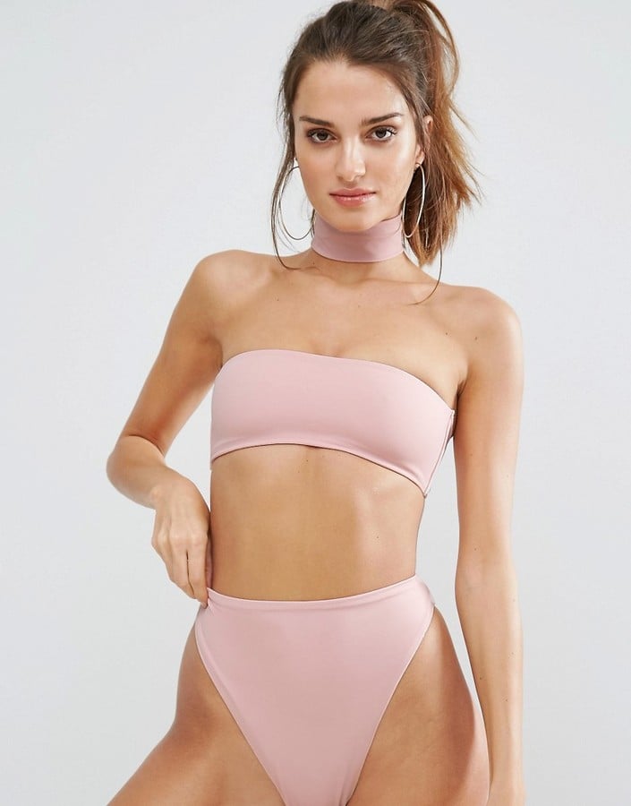 Missguided Clean Bikini Top with Removable Choker