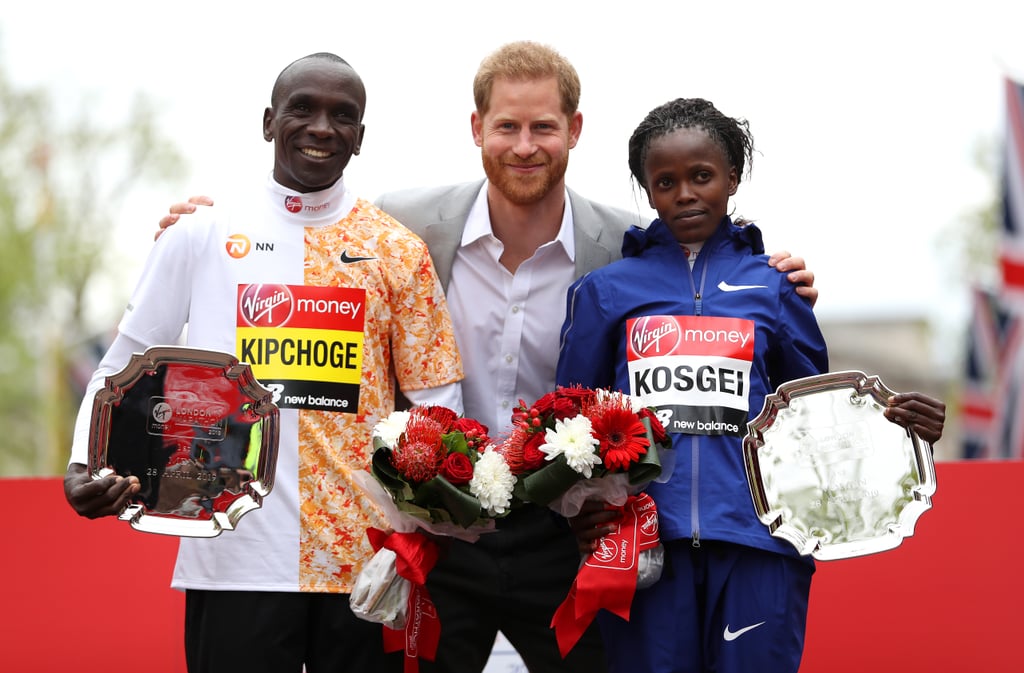 Prince Harry at the London Marathon Pictures April 2019