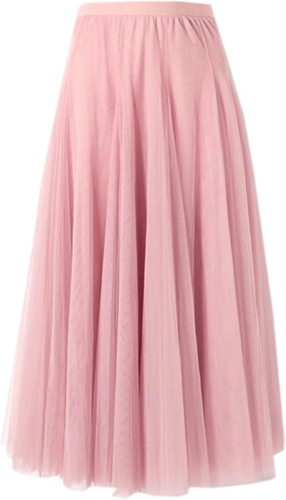 Sangtree Tutu Tulle Layered Mesh Midi Skirt