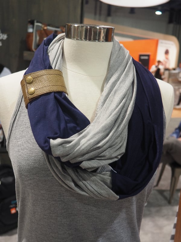 Itsy Ritzy Nursing Scarf With Leather Cuff