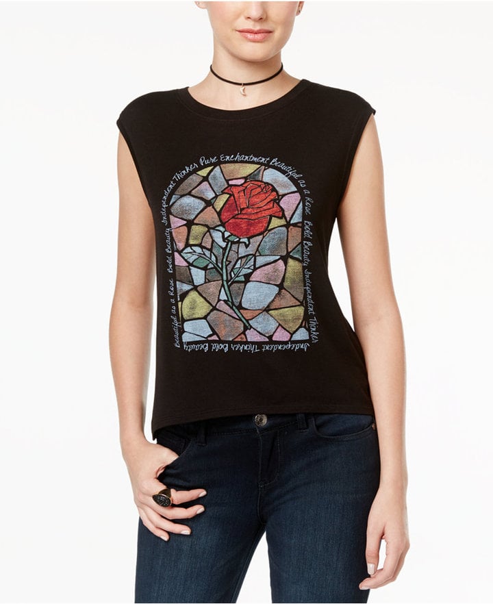 Disney Beauty and the Beast Juniors' Rose Graphic T-Shirt