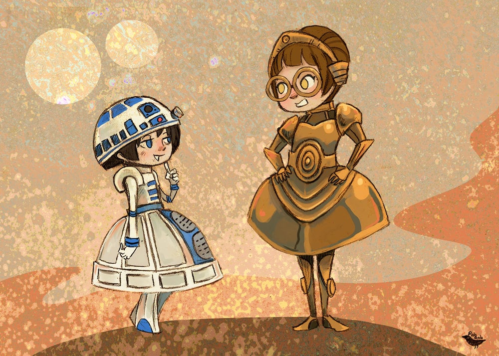 Give her a supercute geeky sister print like this Star Wars version ($7); she'll want to keep it forever and ever.