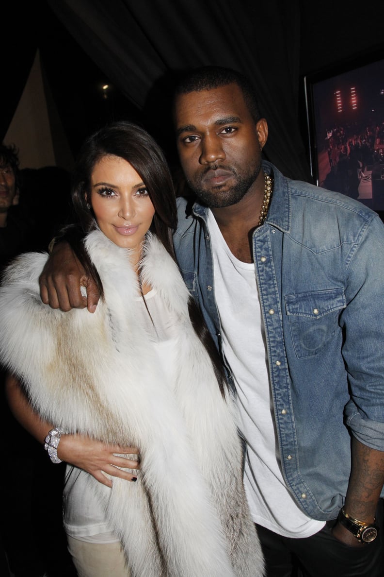 Kim Kardashian and Kanye West in 2012