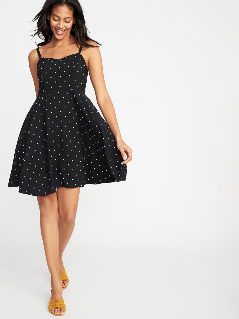 old navy black polka dot dress