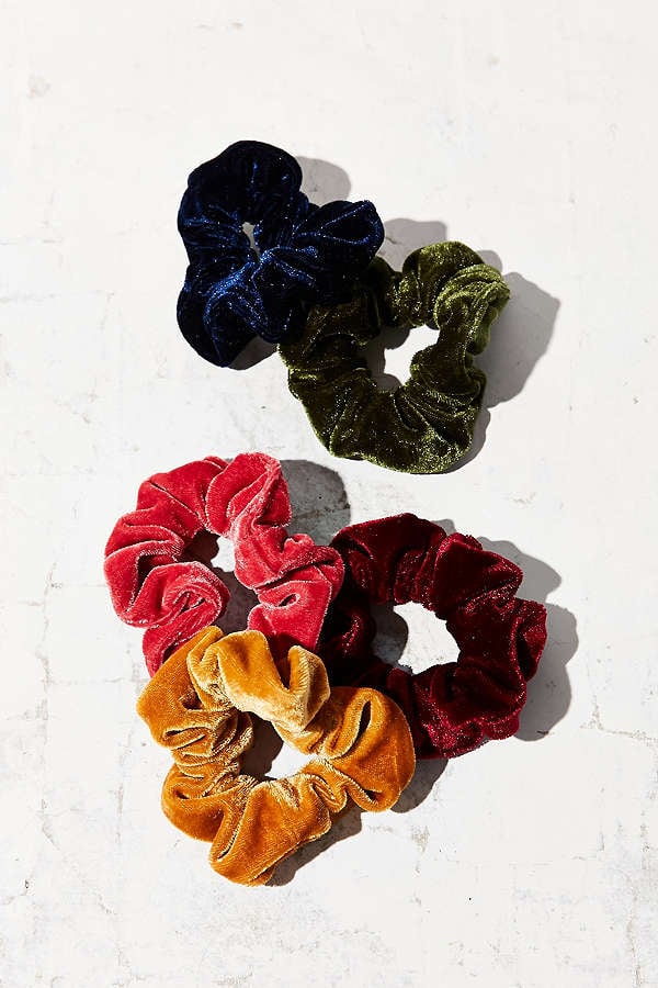 Urban Outfitters Velvet Hair Scrunchie Set