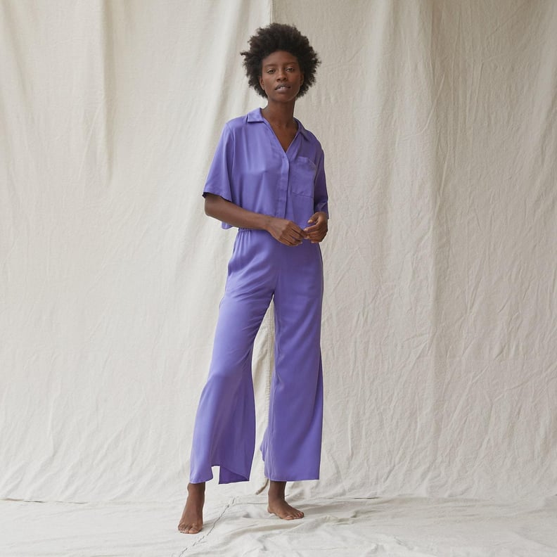 Lunya Washable Silk Button Down Pant Set