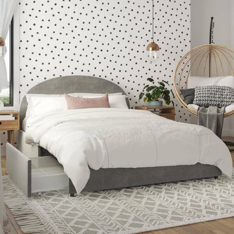 Mr. Kate Size Moon Upholstered Bed Frame with Storage