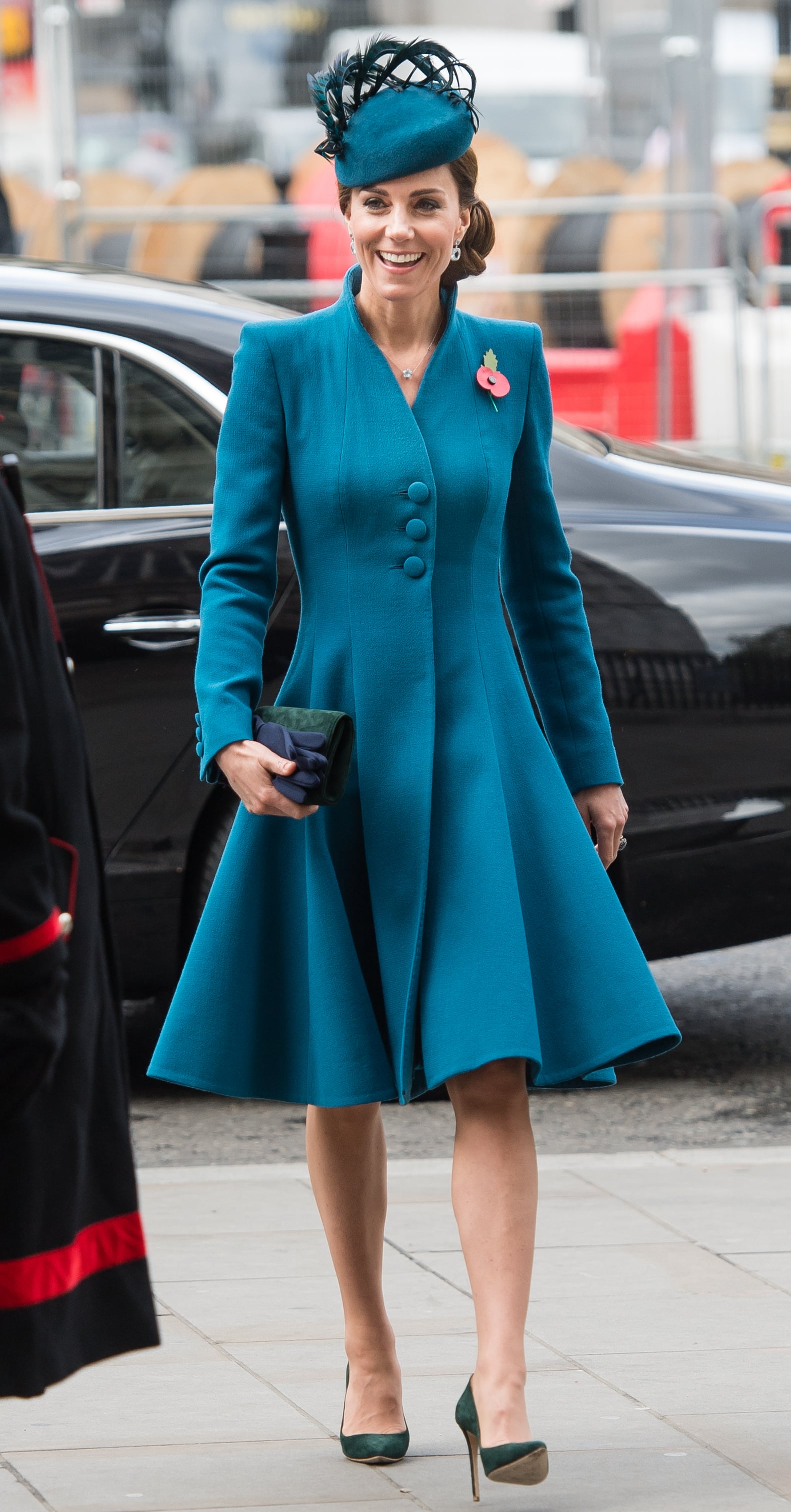 Kate Middleton Teal Coat Anzac Day April 2019 | POPSUGAR Fashion