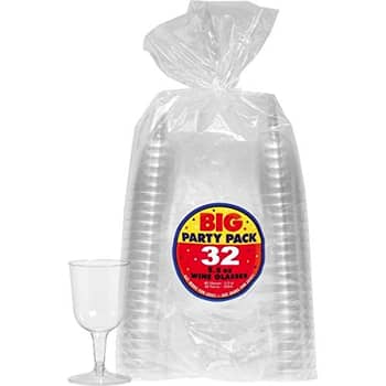 Big Party Pack Plastic Martini Glass - Clear