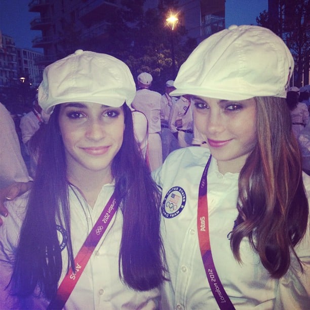 McKayla Maroney and Aly Raisman participated in the closing ceremonies. Source: Instagram user mckaylamaroney
McKayla Maroney and Aly Raisman participated in the closing ceremonies. Source: Instagram user mckaylamaroney