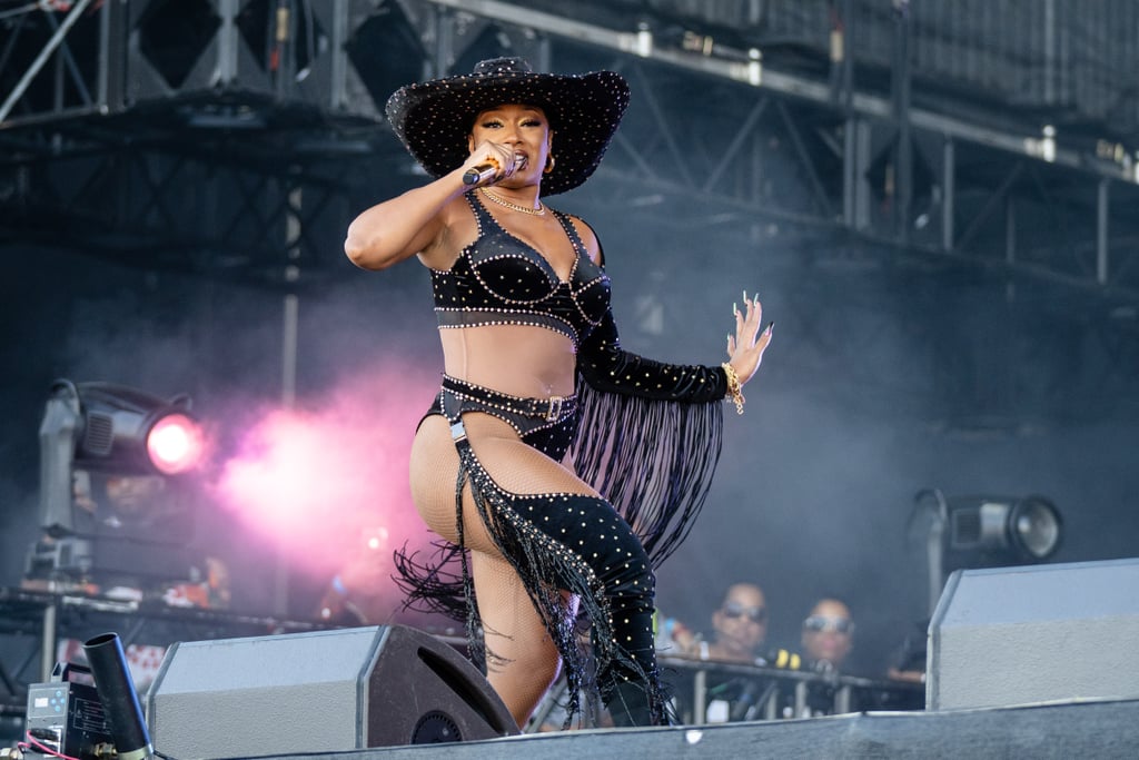 Megan Thee Stallion's Cowgirl Chic Rhinestone Bodysuit