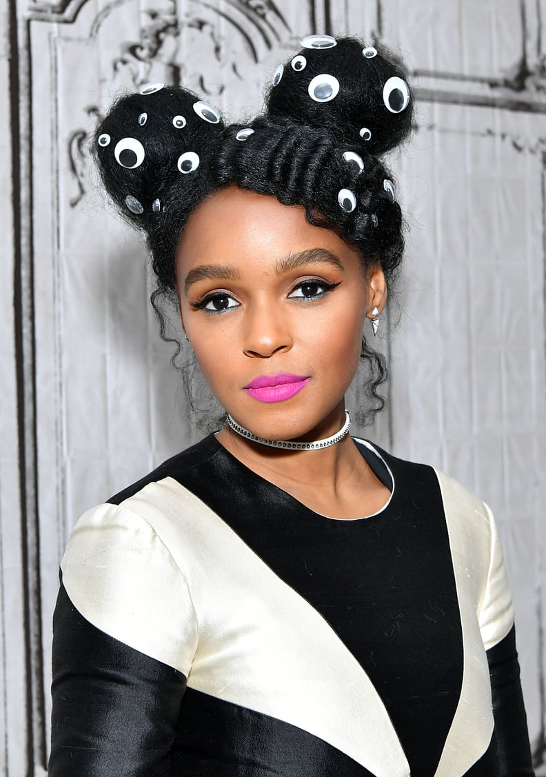 Janelle Monáe With Googly Eyes in Her Hair