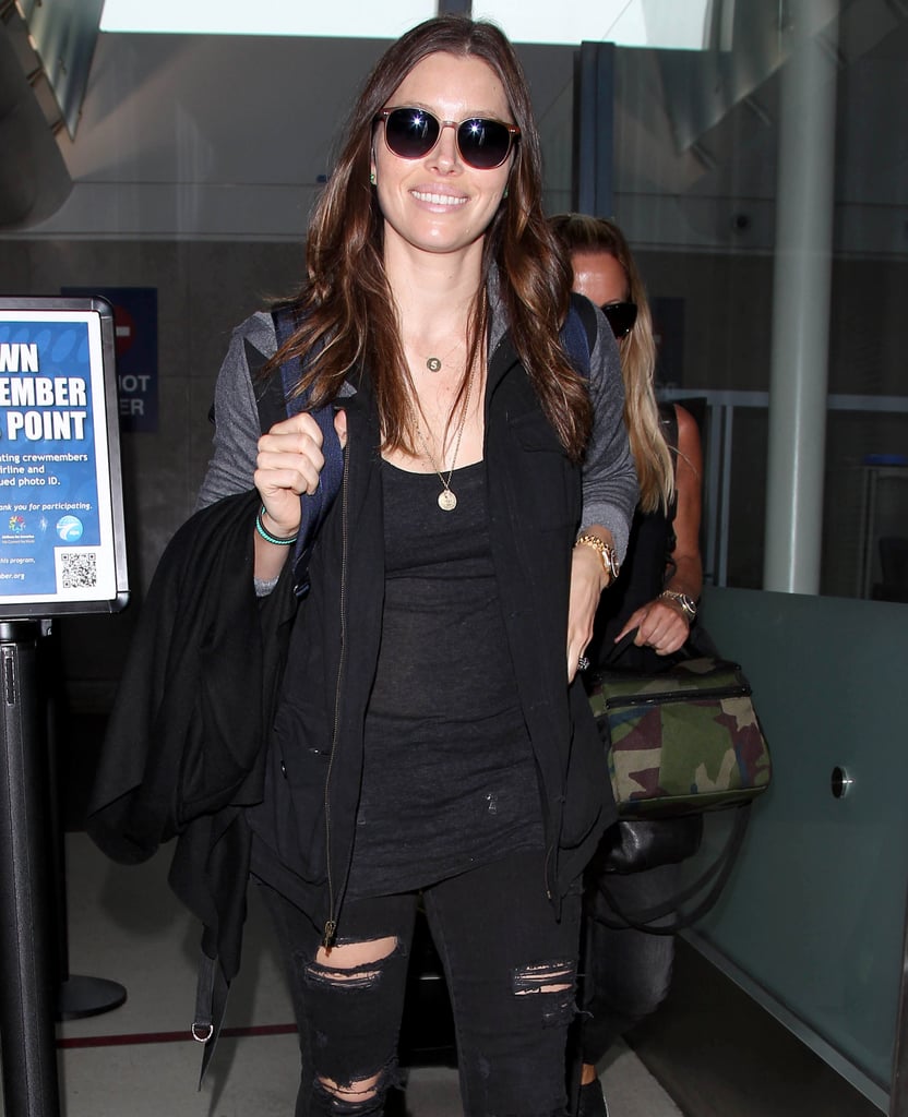 Jessica Biel at LAX September 2015