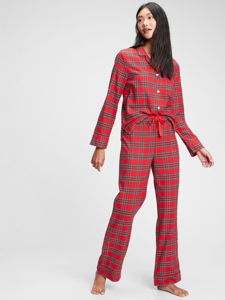 gap flannel joggers