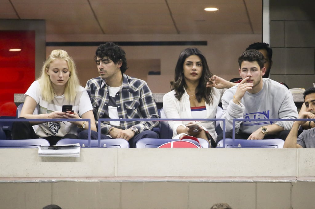 Priyanka Chopra White Dress With Nick Jonas at US Open