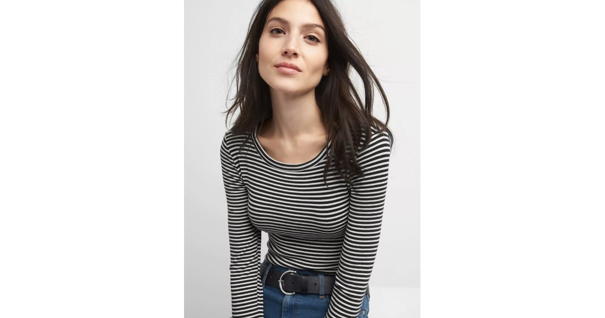 Gap Stripe LongSleeved Bodysuit Best Fall Fashion 2017 POPSUGAR