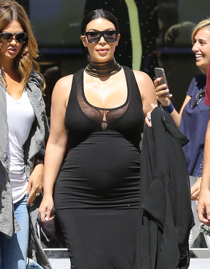 Kim Kardashian S Baby Bump In La August 2015 Pictures Popsugar Celebrity