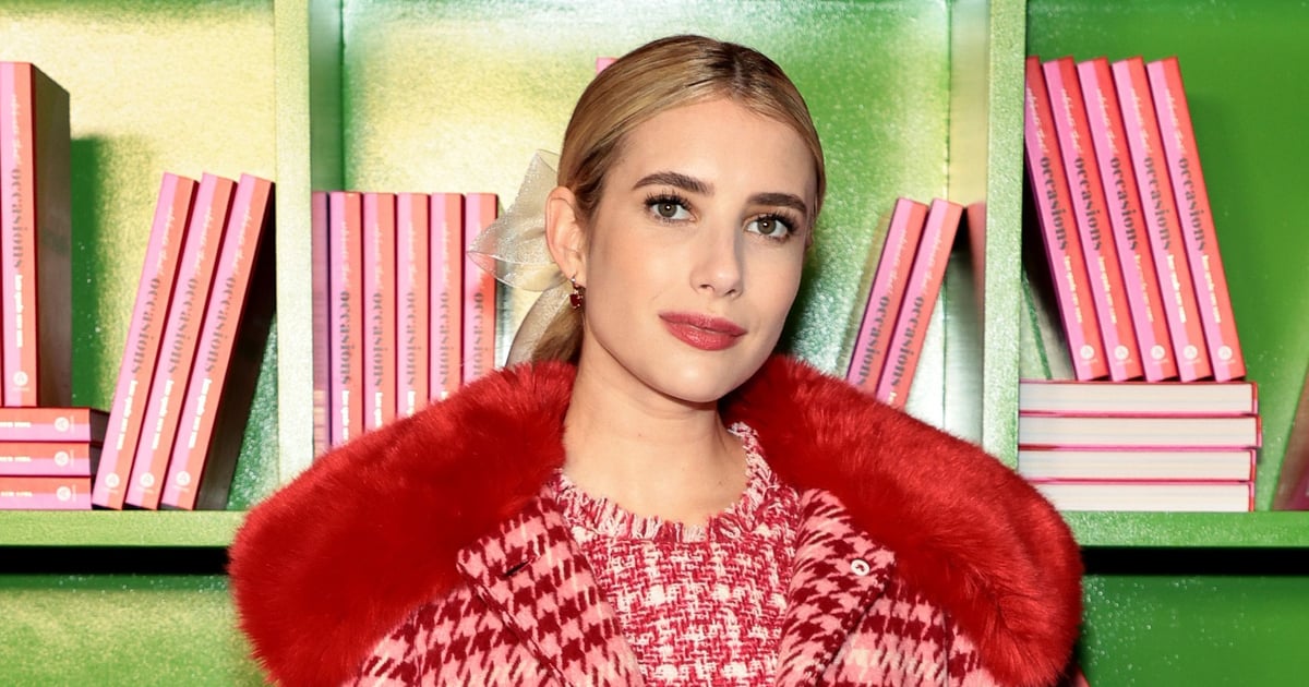 Emma Roberts Wears a Matching Houndstooth Ski Suit