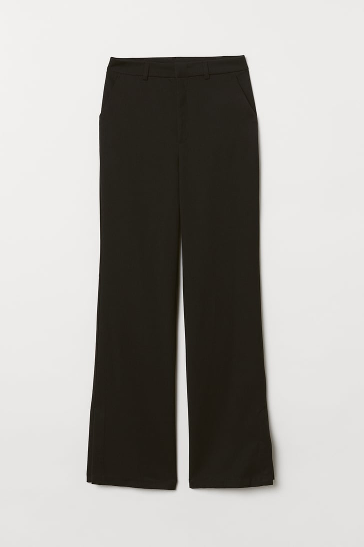 black pants with slits in the front