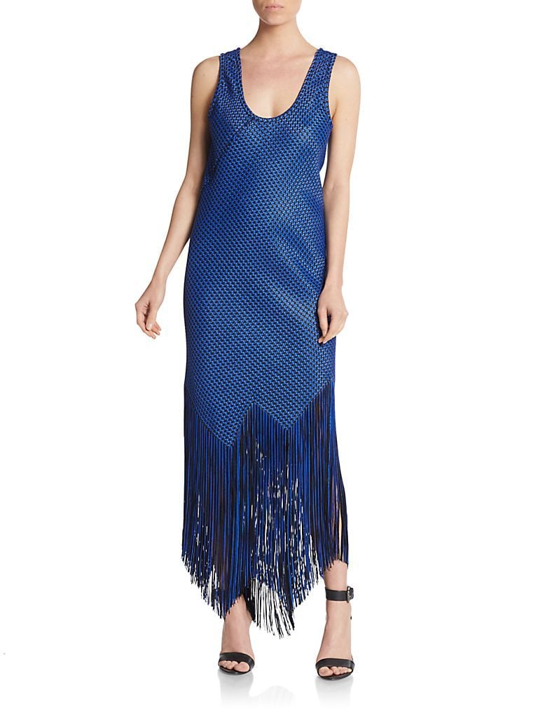 Proenza Schouler Fringe Woven Maxi Dress