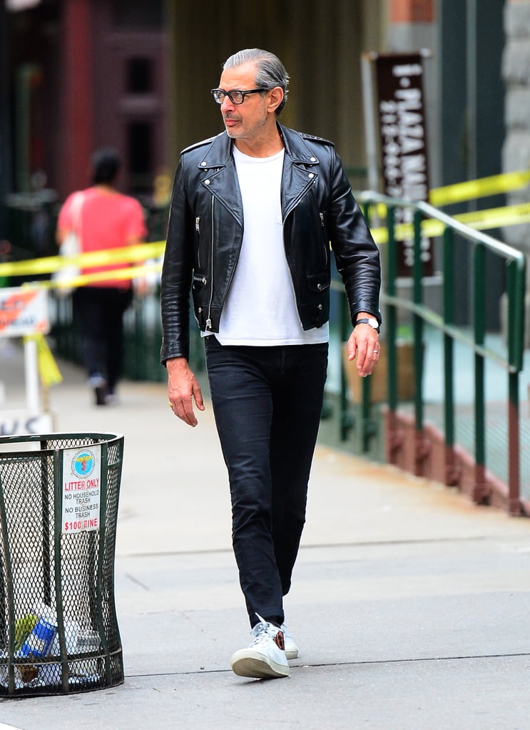 Jeff Goldblum in a Leather Jacket