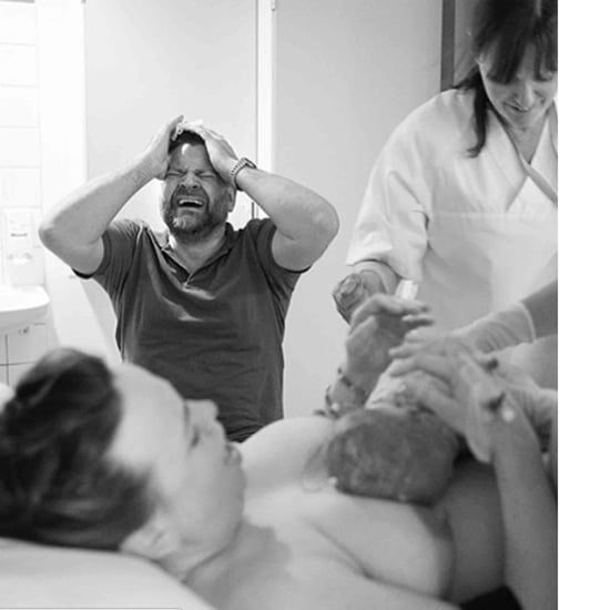 Dad Cries While Baby Is Being Born