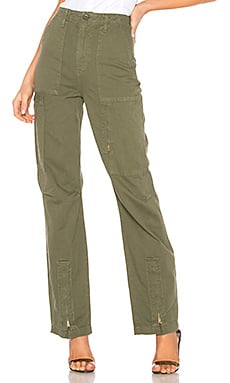 RE/DONE Originals High Rise Cargo Pant in Army Green