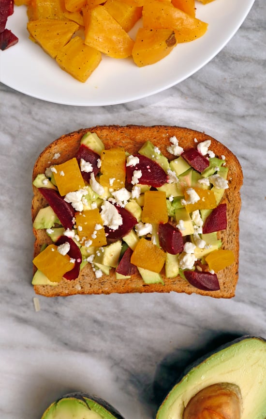 Beets and Feta Avocado Toast