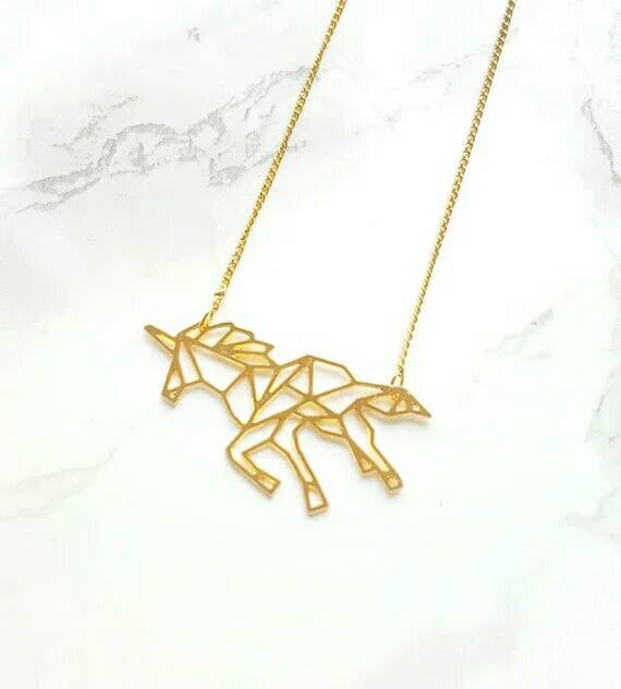 Origami Unicorn Necklace ($13)