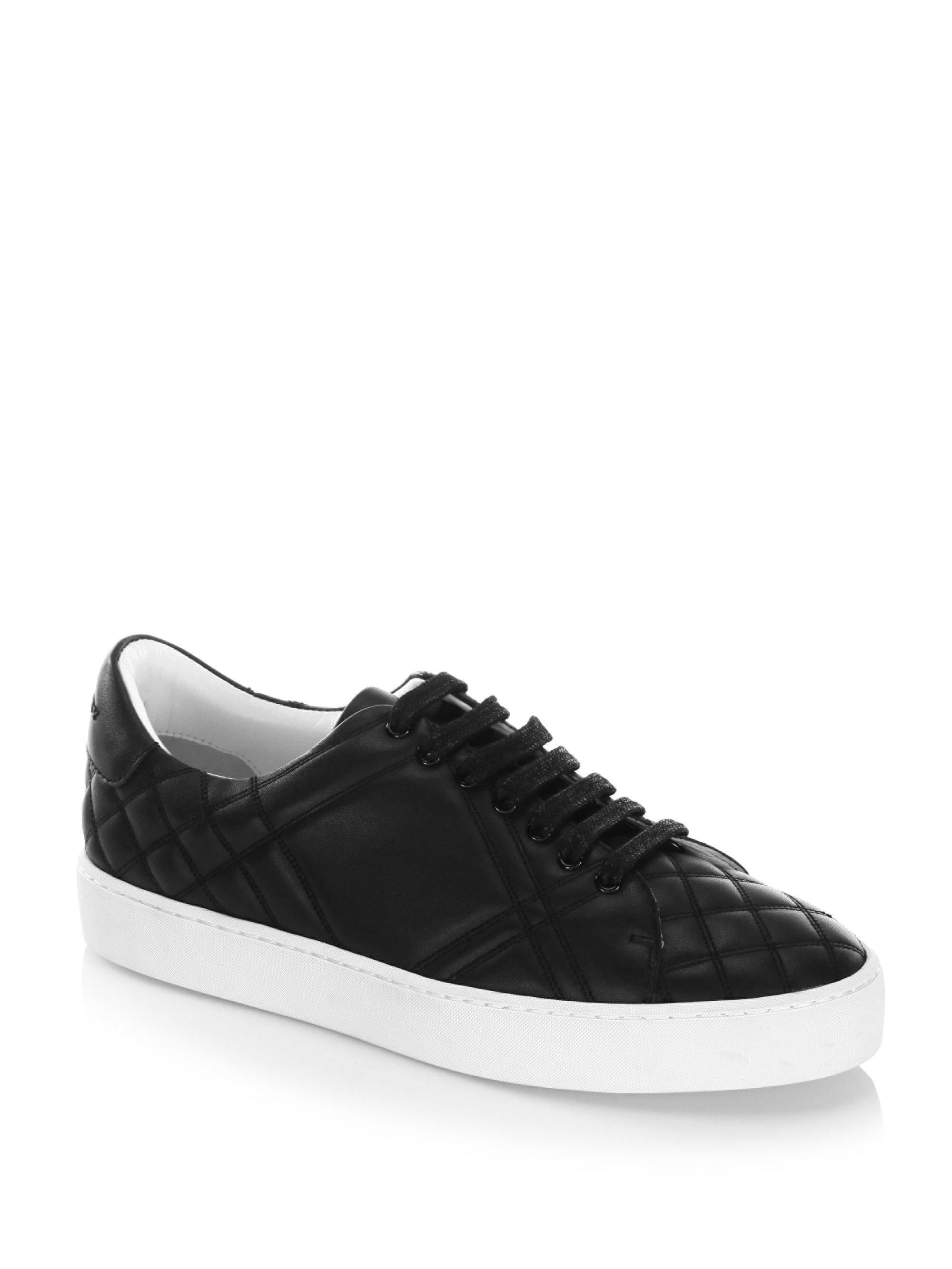 burberry westford leather sneakers